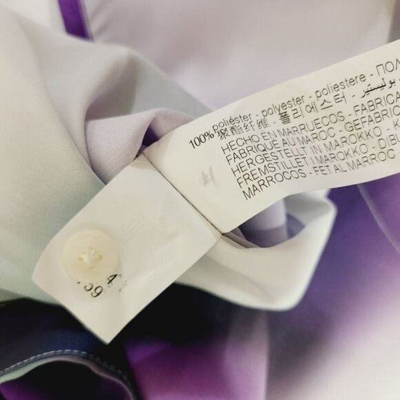 ZARA ABSTRACT PRINT SHIRT LILAC / WHITE SIZE L | 4462/821 - Picture 11 of 11